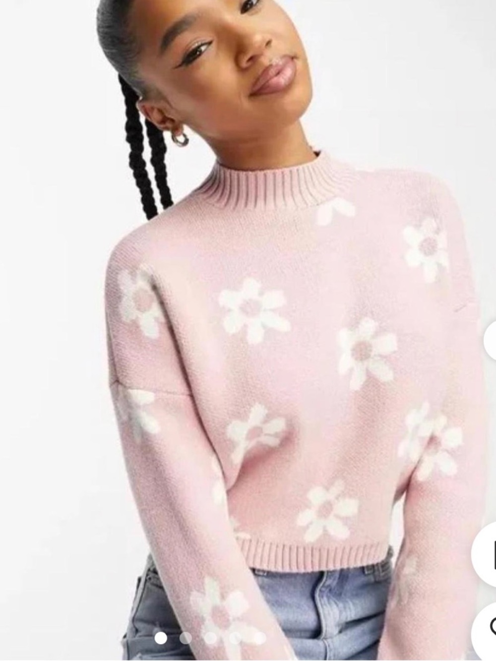 ⭐️NWT Hollister Floral Daisy Cropped Sweater⭐️